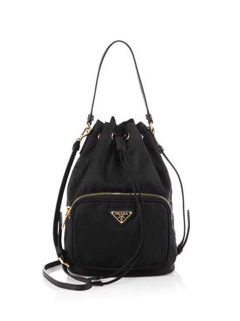 prada nylon shoulder bag second hand|Prada nylon drawstring bag.